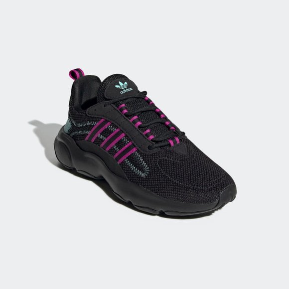 adidas Originals Shoes - Adidas Originals Women's Black Pink HAIWEE Sneakers Size 7.5 us EF4457